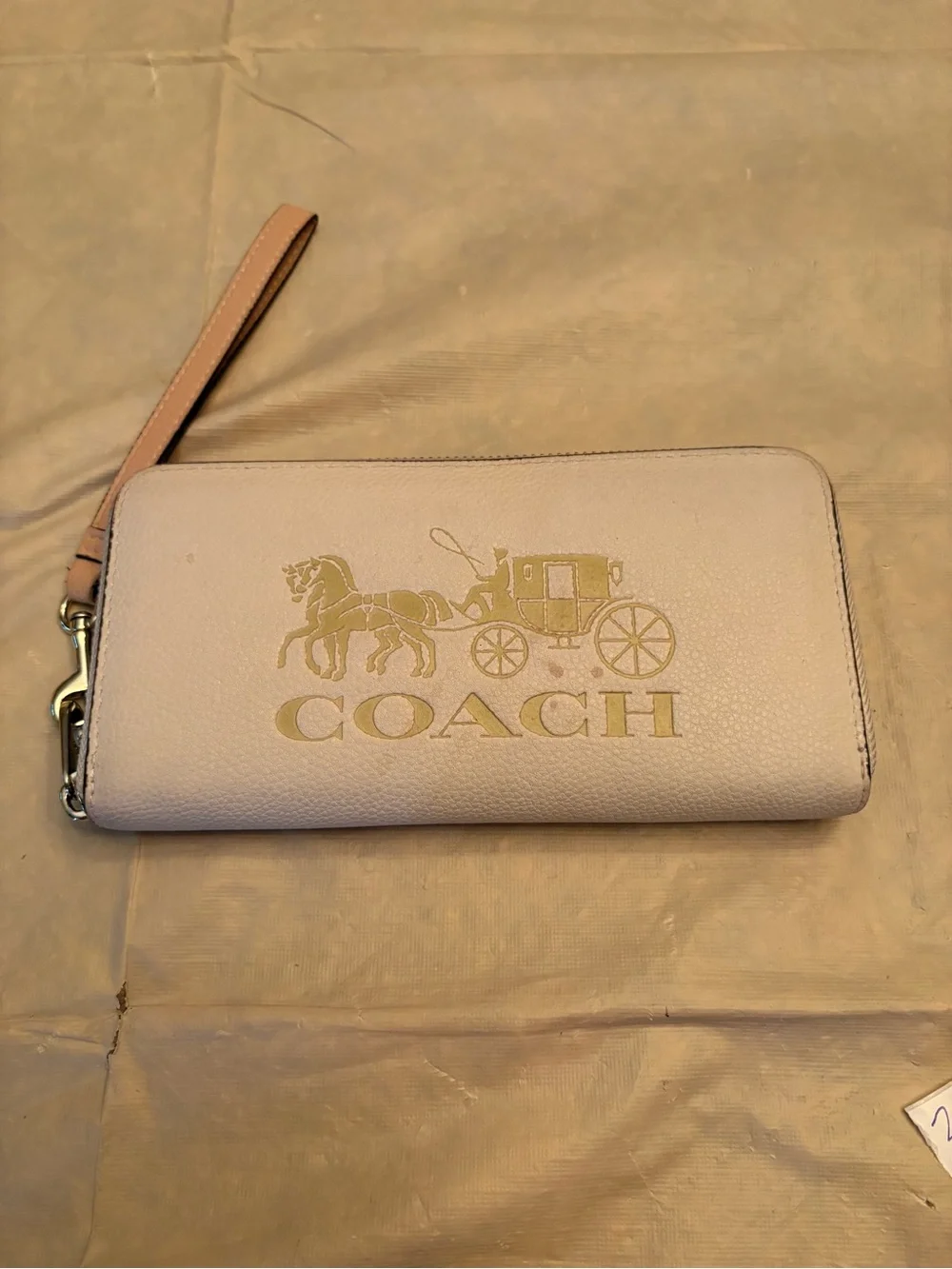 Coach Long Zip Around Wallet With Horse And Carriage